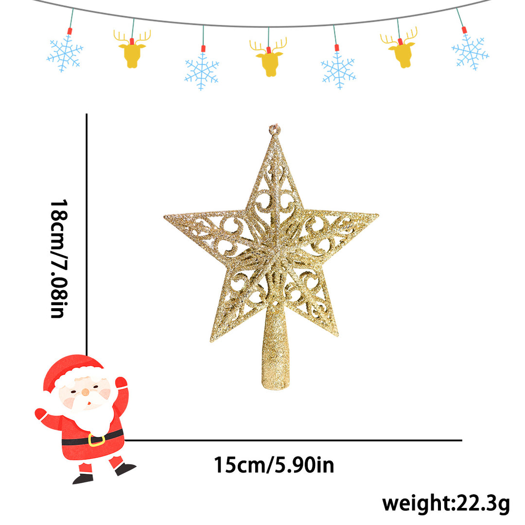 Christmas tree star with glitter