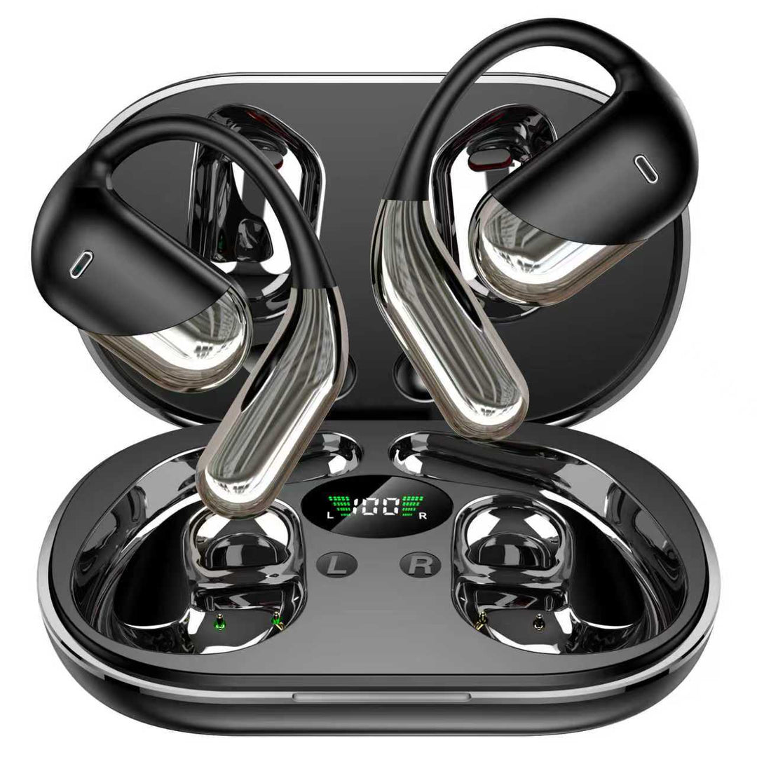 Open Bluetooth headphones with AI translation, ear hooks