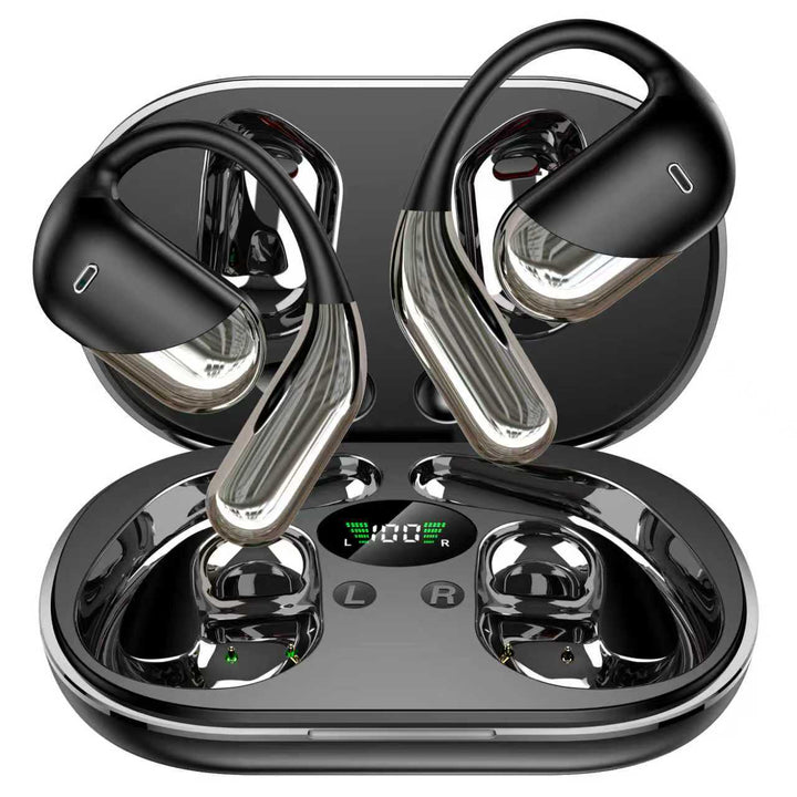 Open Bluetooth headphones with AI translation, ear hooks