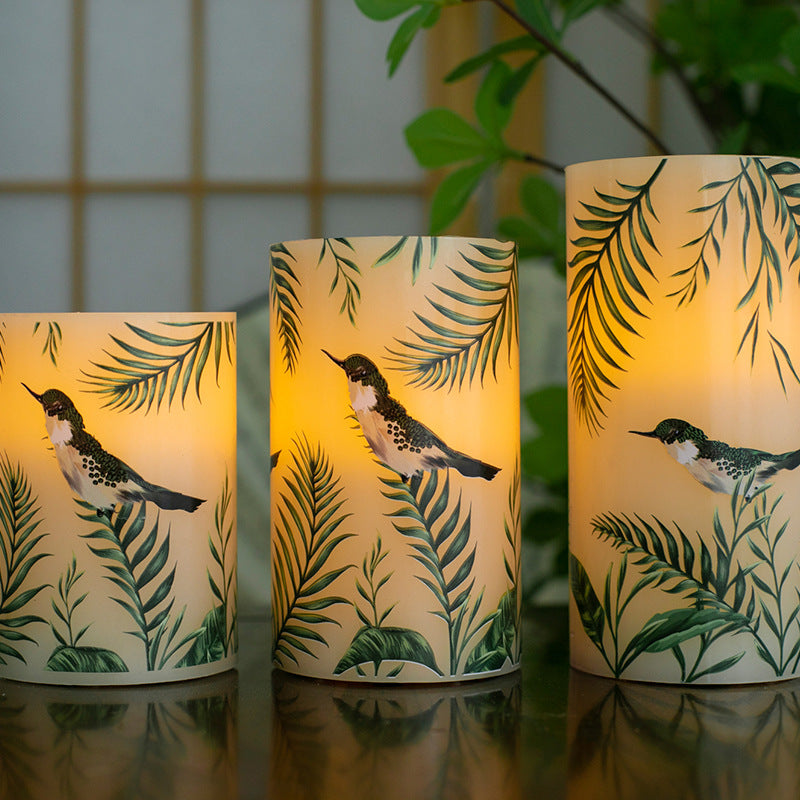 LED Real Wax Candles with Texture Embossing