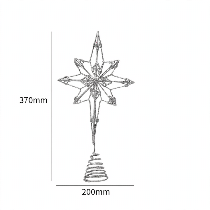 Christmas tree top star, eight-pointed, perforated