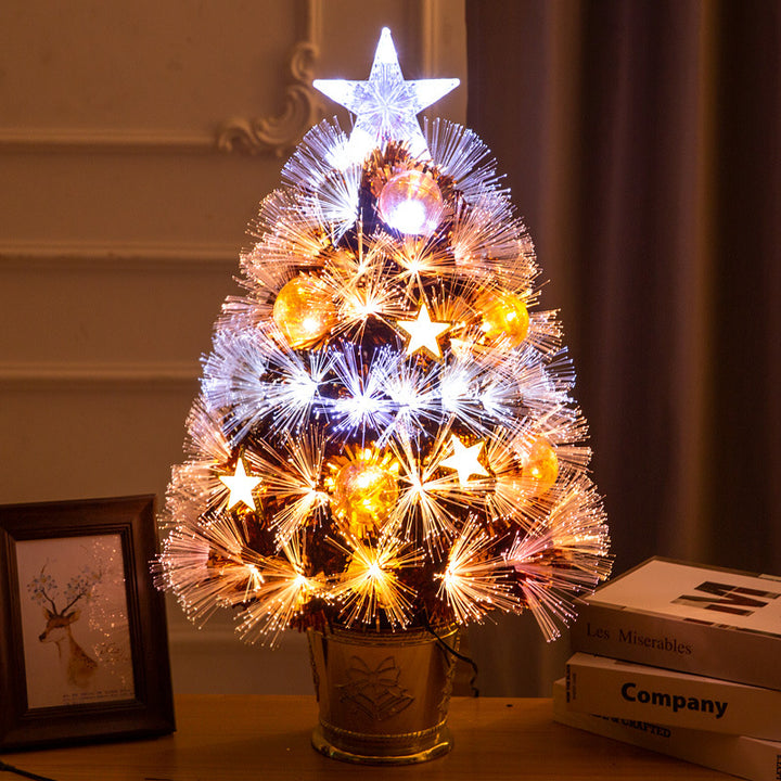 LED light fiber Christmas tree for the table