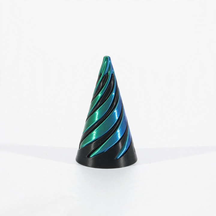 3D-printed spiral pyramid toy