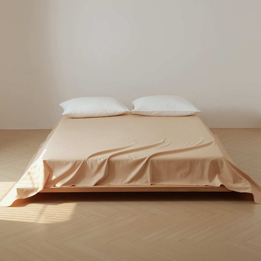 Bed sheet made of brushed long-staple cotton