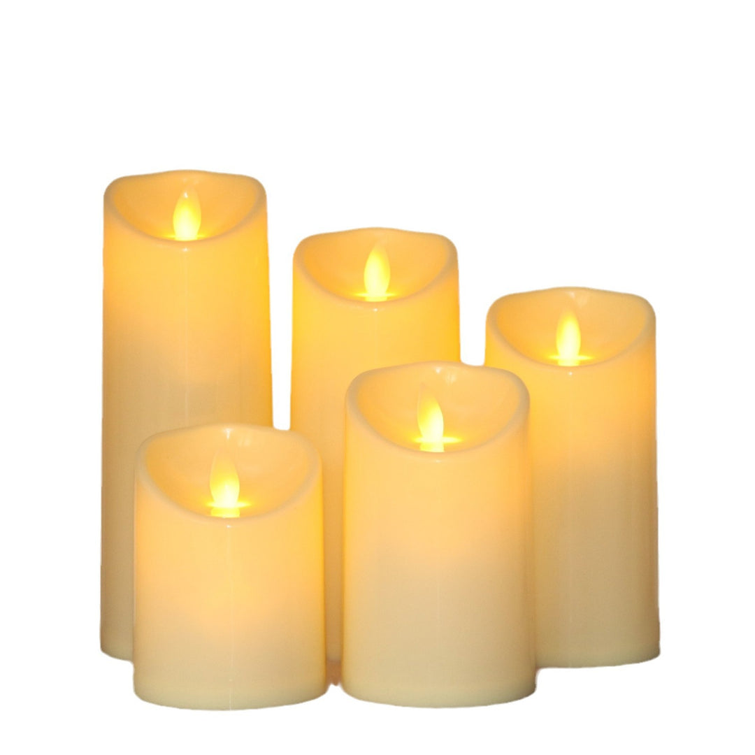 LED Real Wax Look Candle, cylindrical