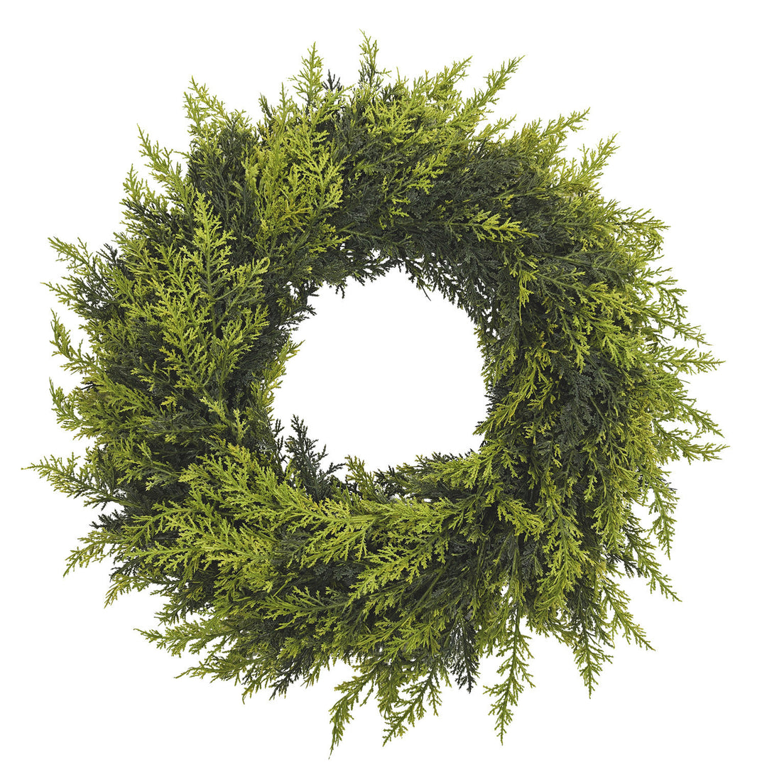 Artificial Norfolk fir wreath for wall and table