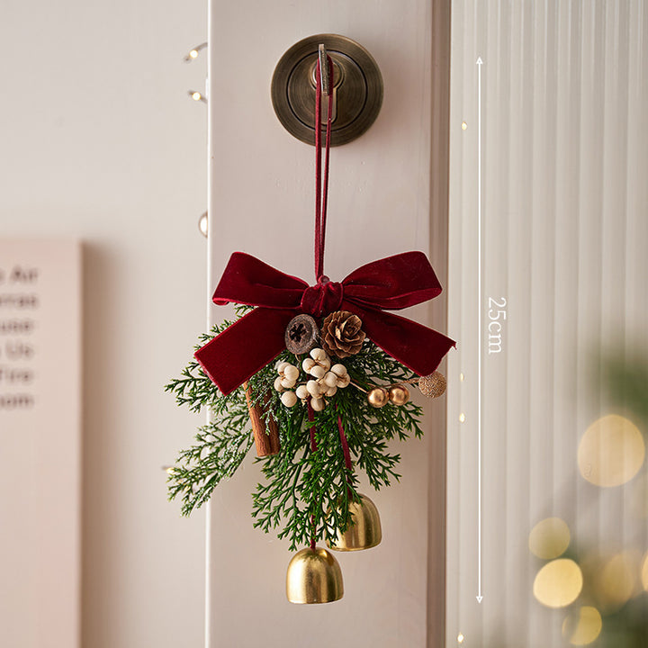 Christmas Bell Pendant with Wreath