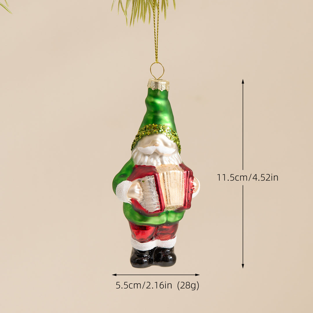 Glass Christmas tree ornaments, hand-painted, various designs