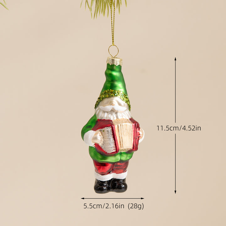 Glass Christmas tree ornaments, hand-painted, various designs