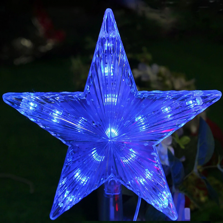 LED star for the Christmas tree top, for outdoor use