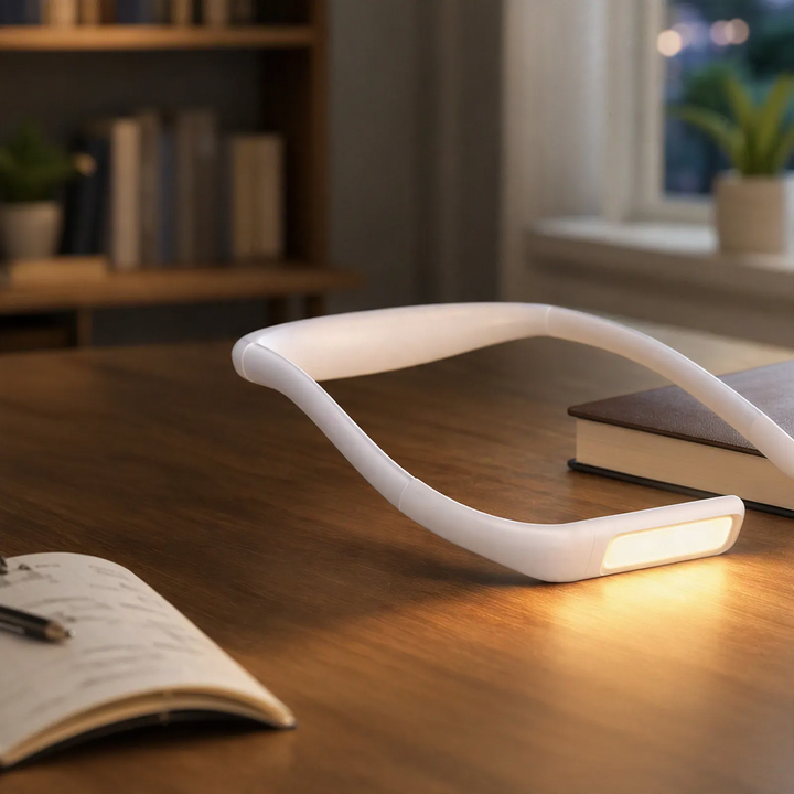 LED neck reading lamp, flexible and USB rechargeable