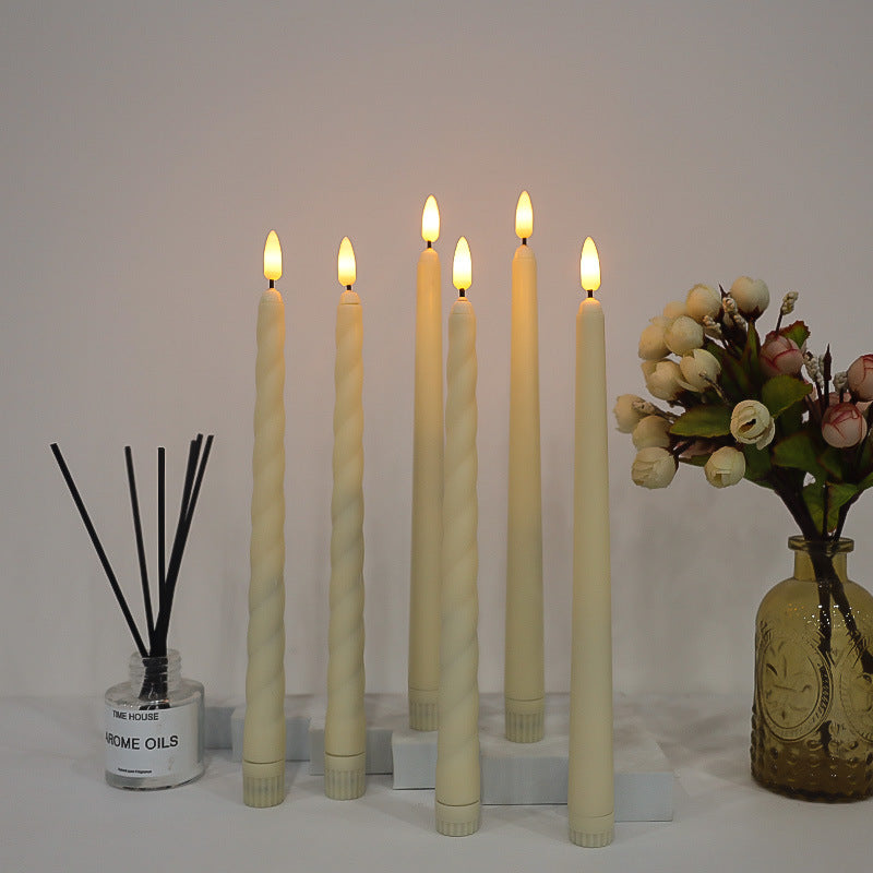 LED-Tea Light Candle Set with Remote Control, Plastic