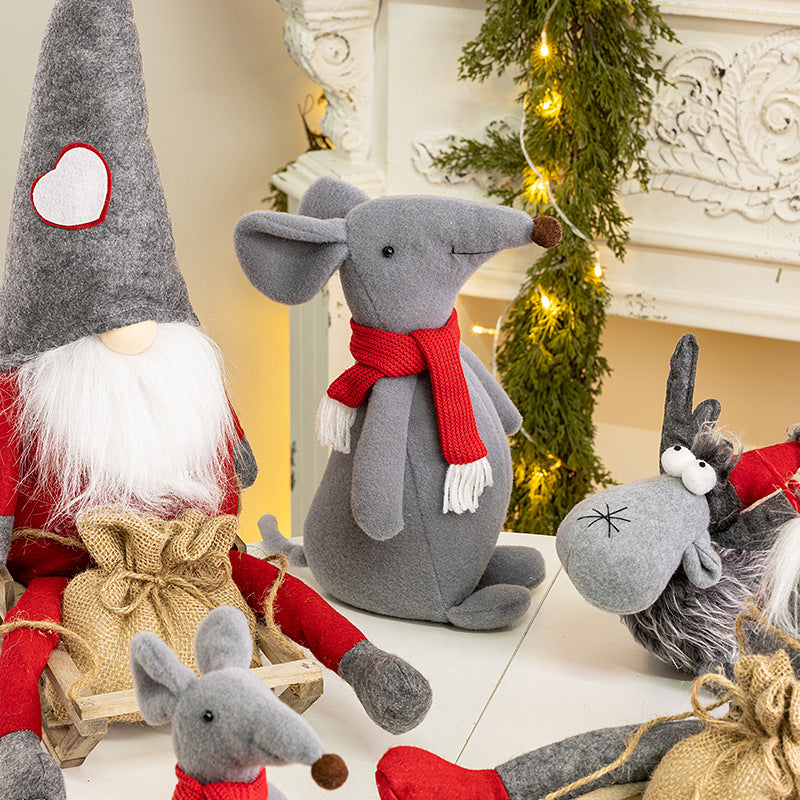 Christmas Gnome and Reindeer Figure Set
