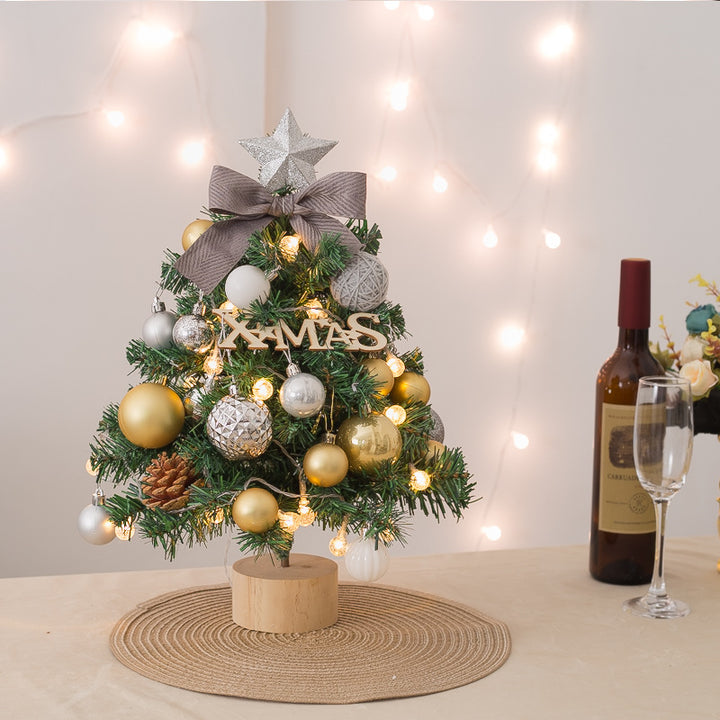 Mini Christmas Tree Set with Lighting, 45 cm