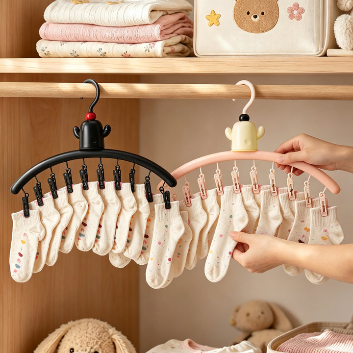 Clothes drying rack cactus design, multiple clips