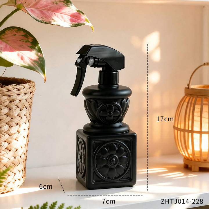 Spray bottle for plants, column shape