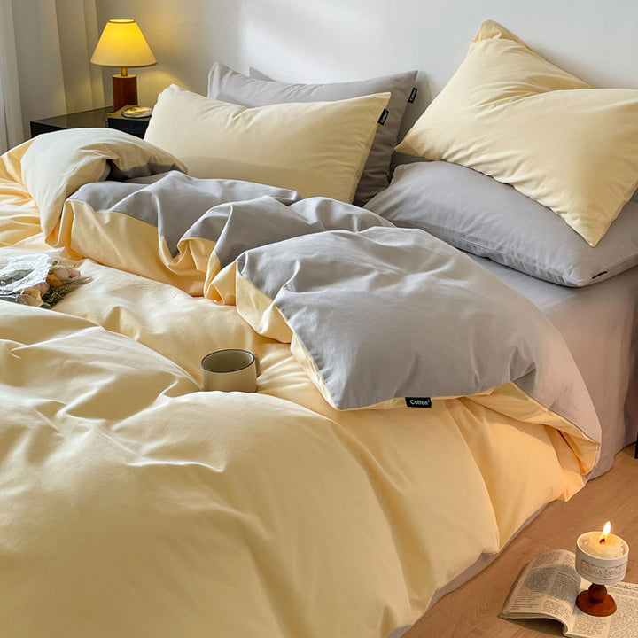 Cotton bedding set, brushed, for autumn and winter