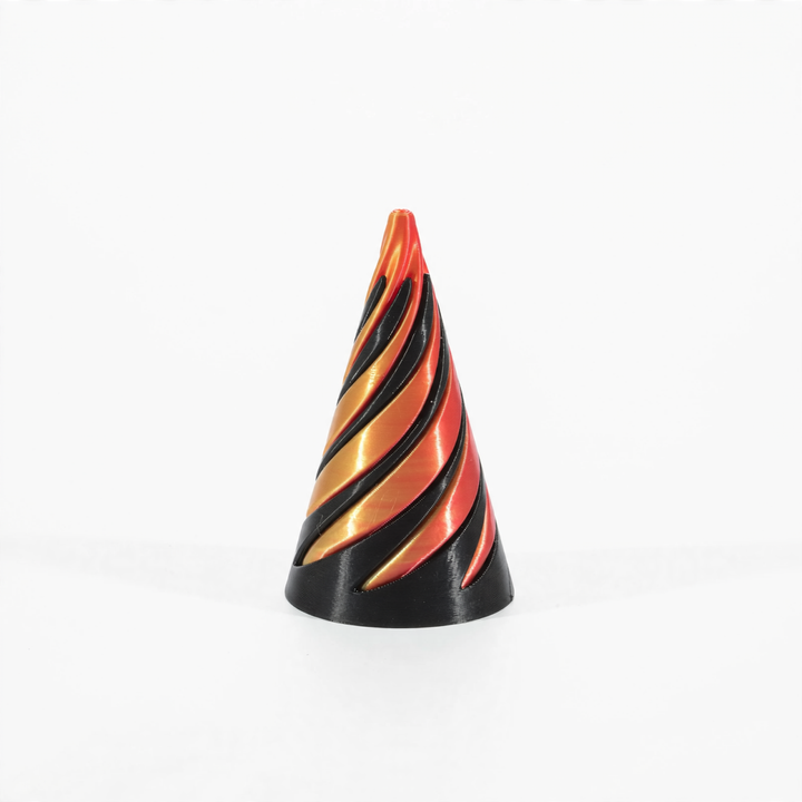 3D-printed spiral pyramid toy