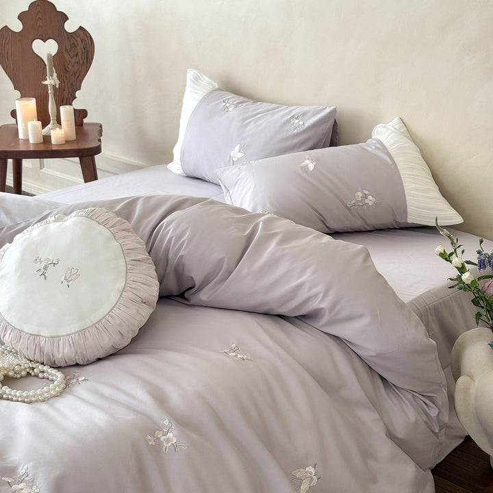 French Bedding Set, Long Staple Cotton, Embroidered