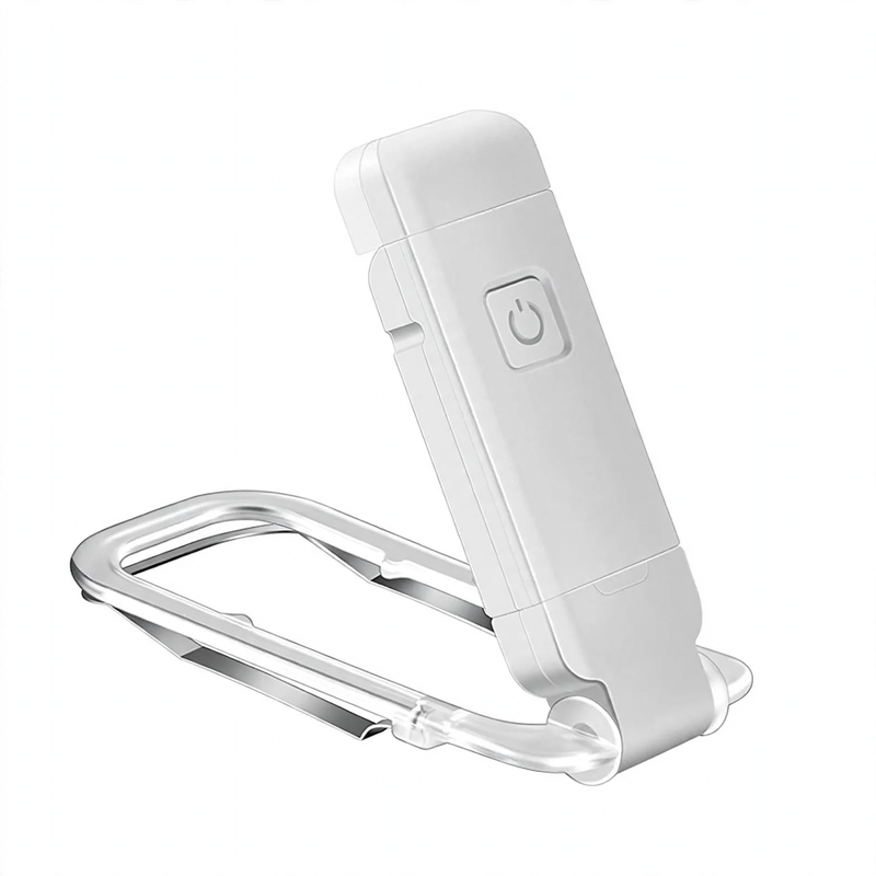 Portable LED clip light for books