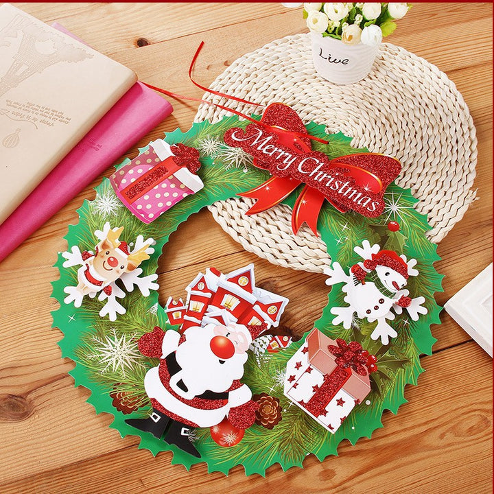 Decorative Christmas wreath made of paper, 36 cm