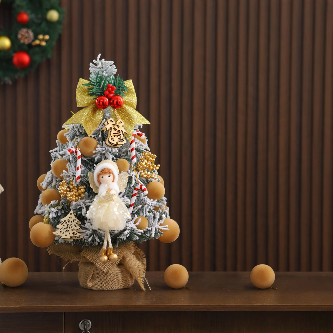 Mini Christmas tree with flocking, 45 cm or 60 cm
