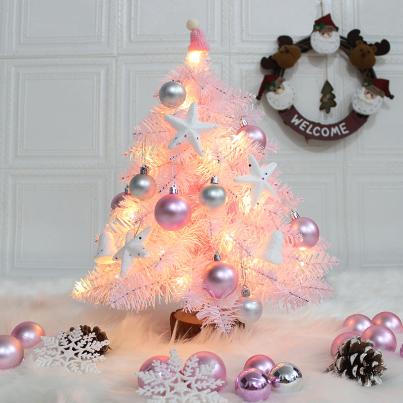 Mini Christmas tree with decoration, 45/60 cm, PVC
