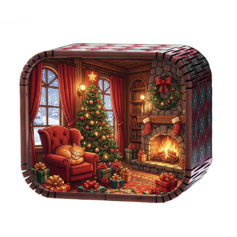 Wooden mini music box, Christmas edition