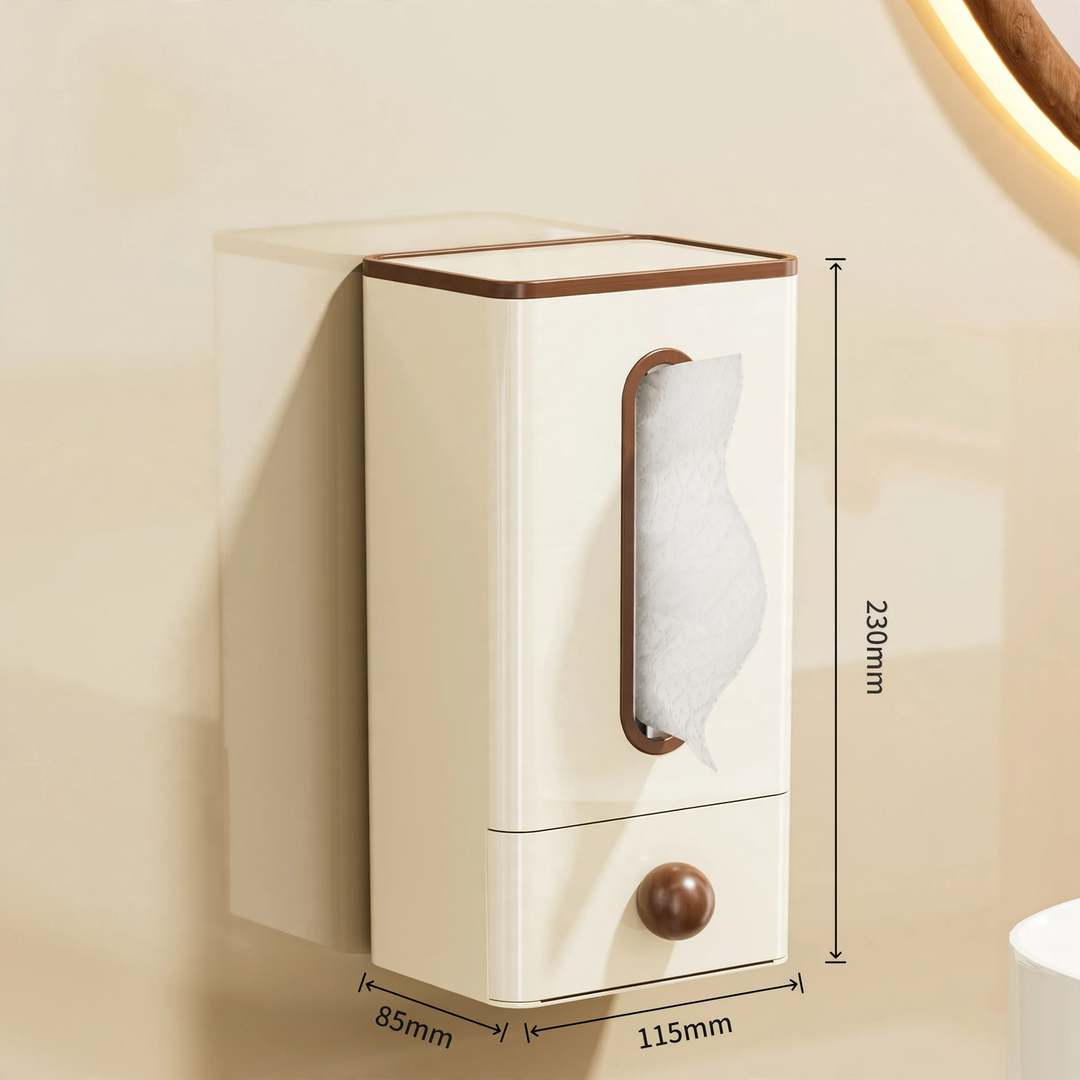 Wall-mounted tissue box, plastic