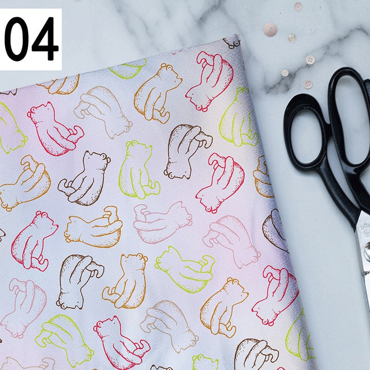 Cotton fabric with teddy bear motifs