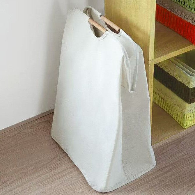 Foldable laundry basket made of cotton and linen