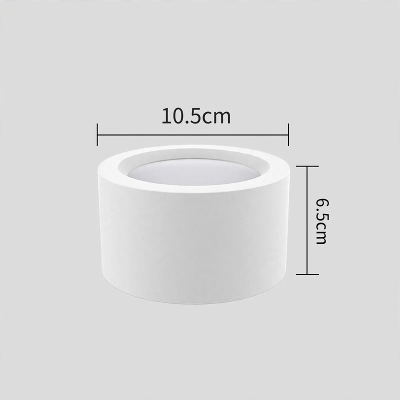 LED surface-mounted light, round, without drilling