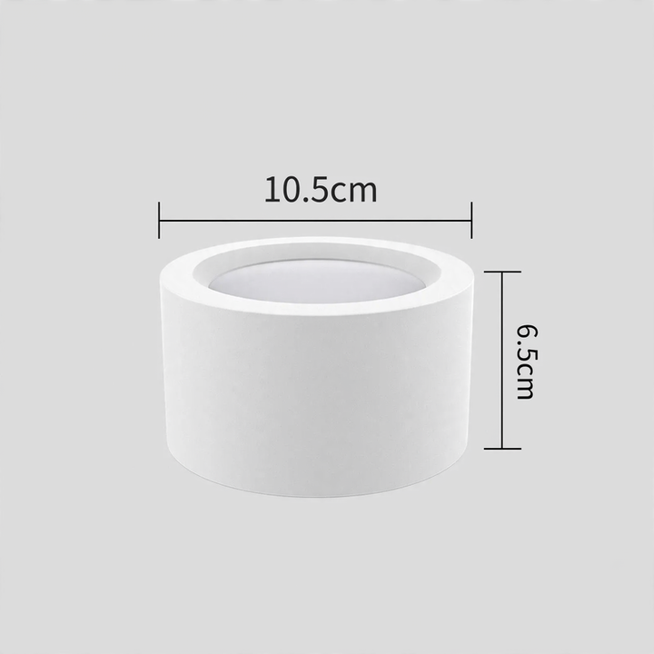 LED surface-mounted light, round, without drilling
