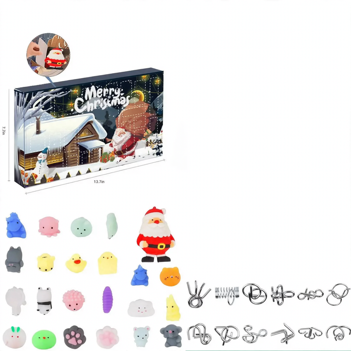 Christmas Advent Calendar with 24 Anti-Stress Toys
