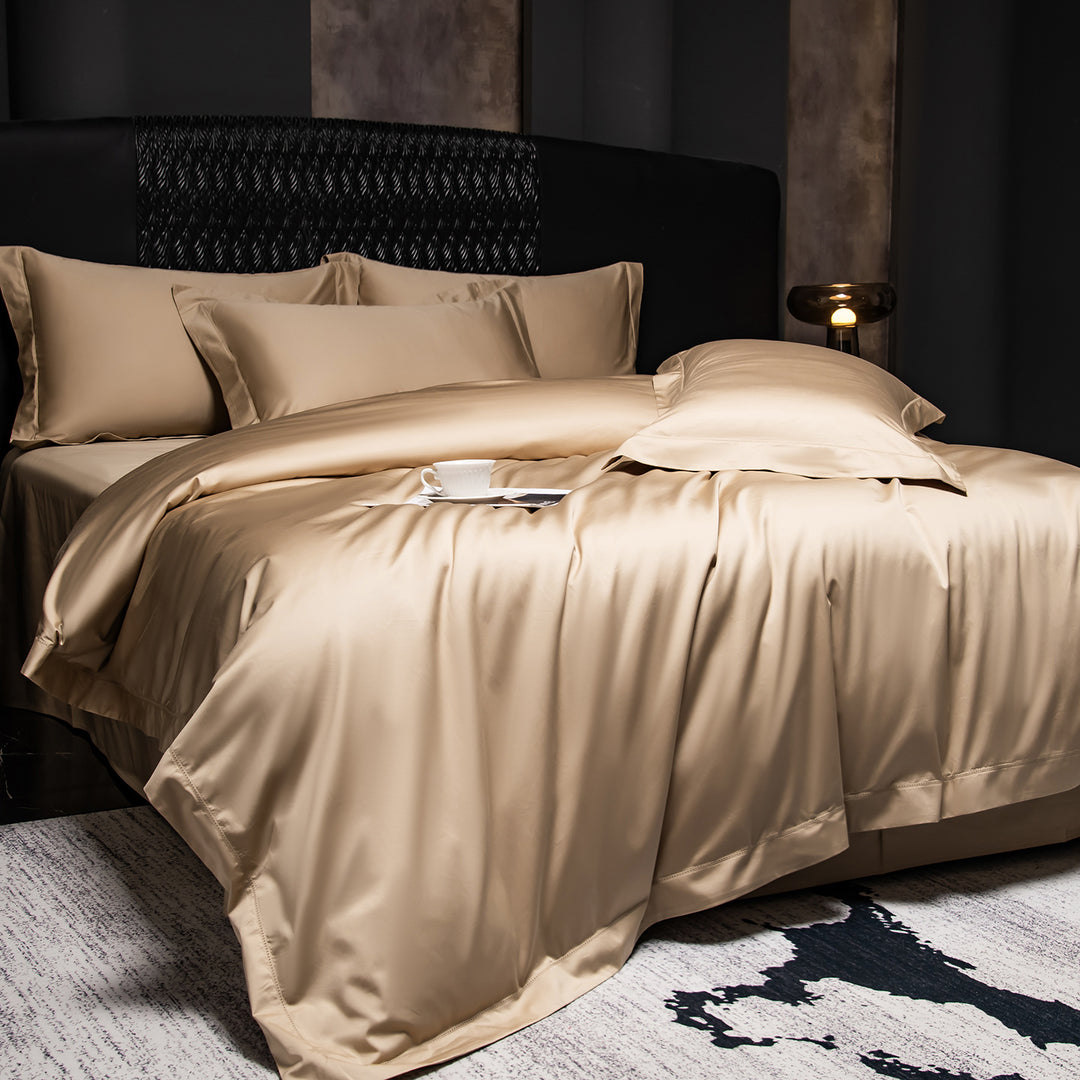 4-piece bedding set, long staple cotton, satin finish