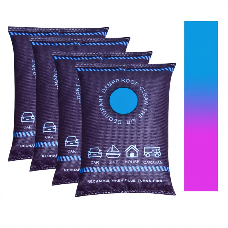 Silicone desiccant bags for moisture regulation