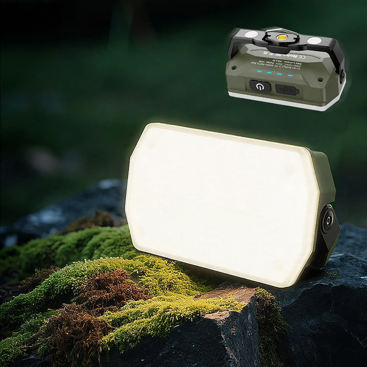 LED camping lamp with battery and emergency light function