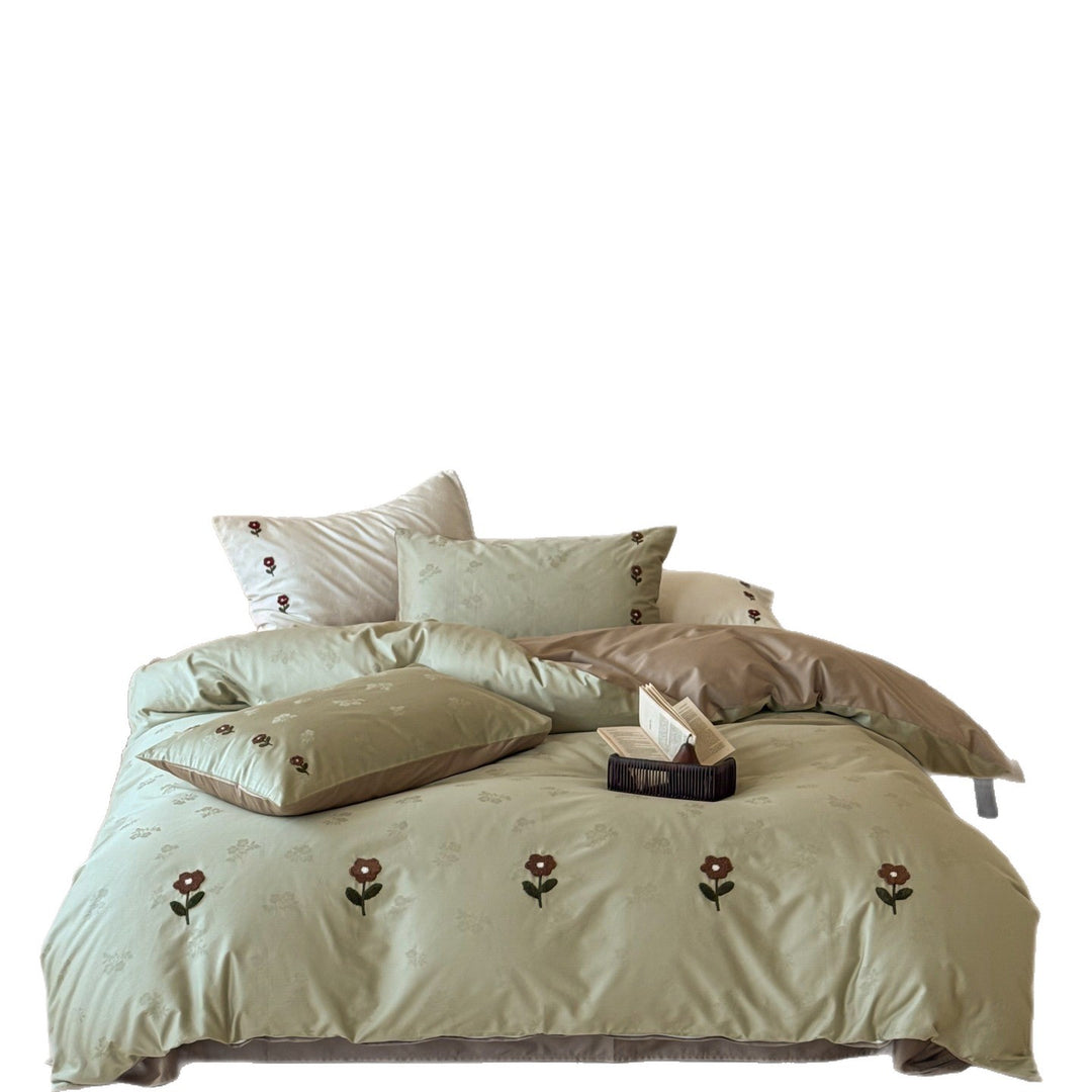 Cotton bedding set, jacquard, fleece finish