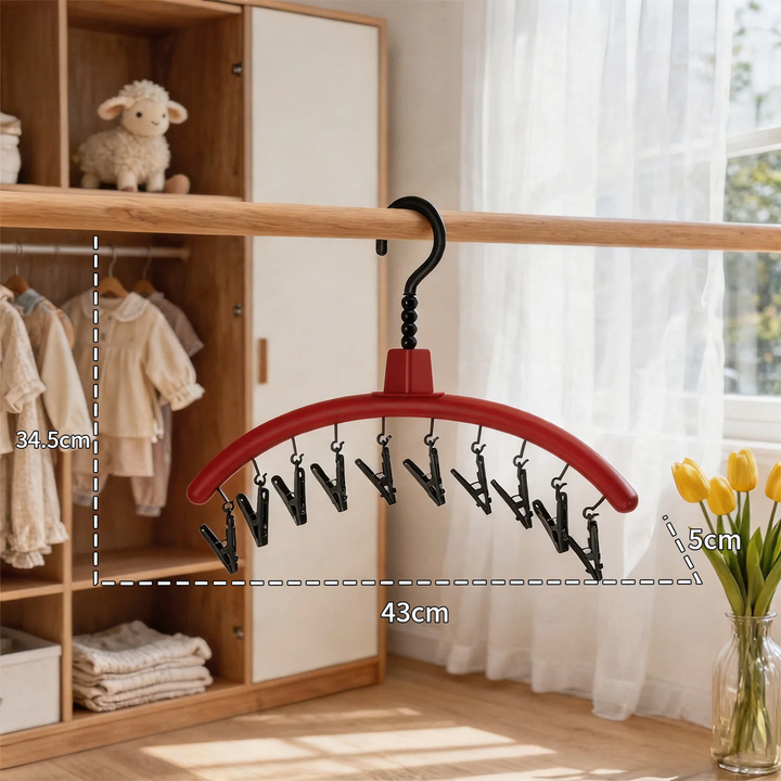 Cartoon drying rack Khaki with clips
