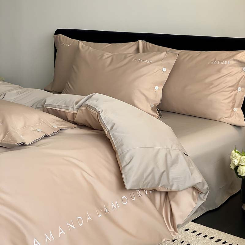 Long Staple Cotton Bedding Set, 4-Piece, Satin