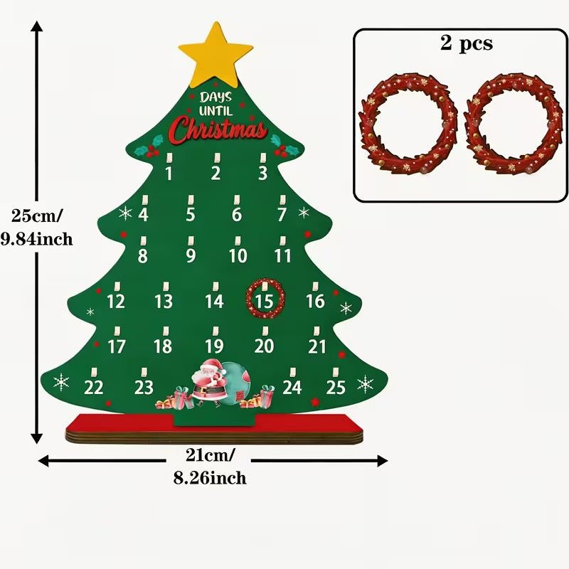 Wood Christmas Countdown Calendar, various designs