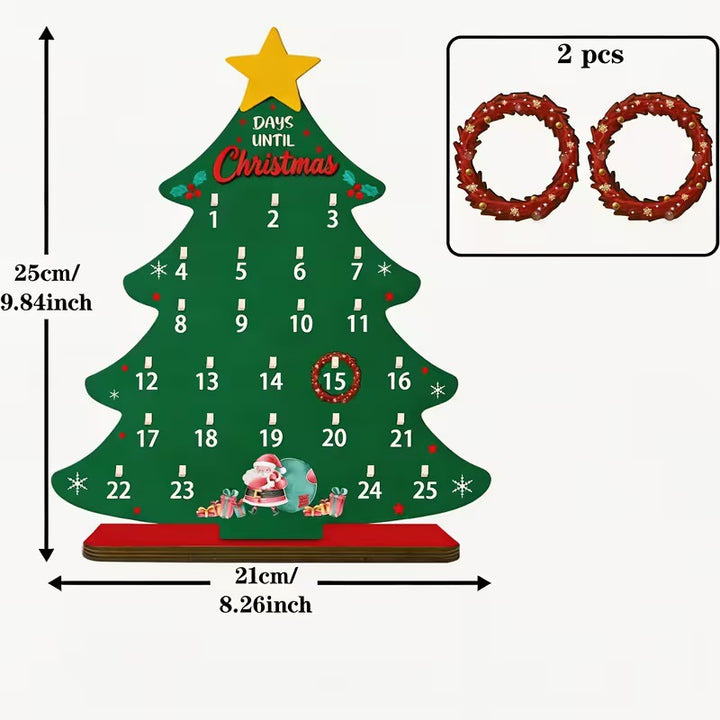 Wood Christmas Countdown Calendar, various designs