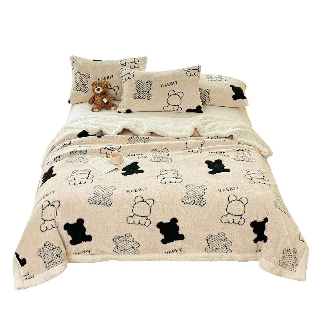Soft cuddly blanket made of cotton fleece