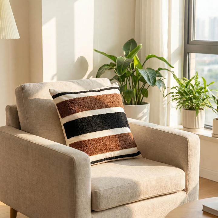 Tufted pillowcase, abstract patterns, 45×45 cm