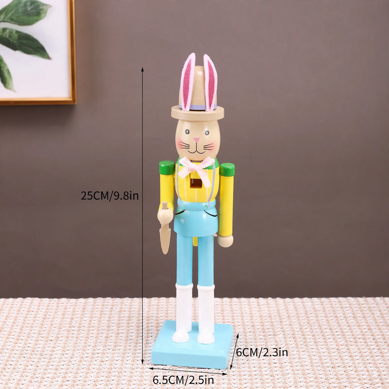 Easter Nutcracker Figure, Rabbit, Wood