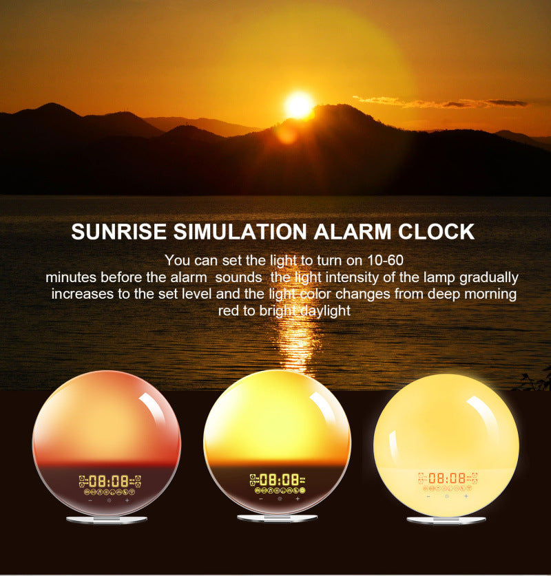 Intelligent WLAN wake-up light with sunrise simulation