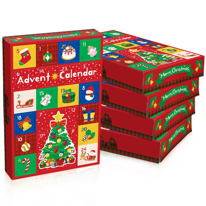 Empty 24-compartment Christmas box for Advent calendar