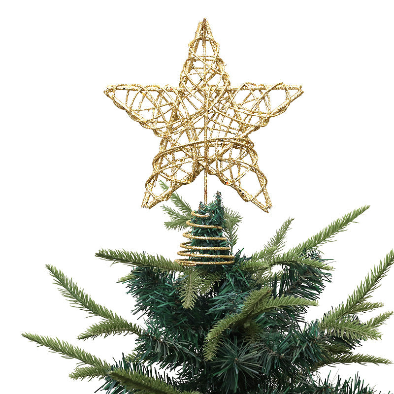 Christmas tree star made of rattan, 20 cm