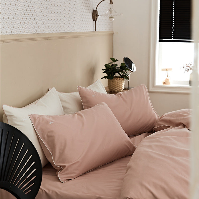 Premium cotton bedding set, brushed, modern and simple