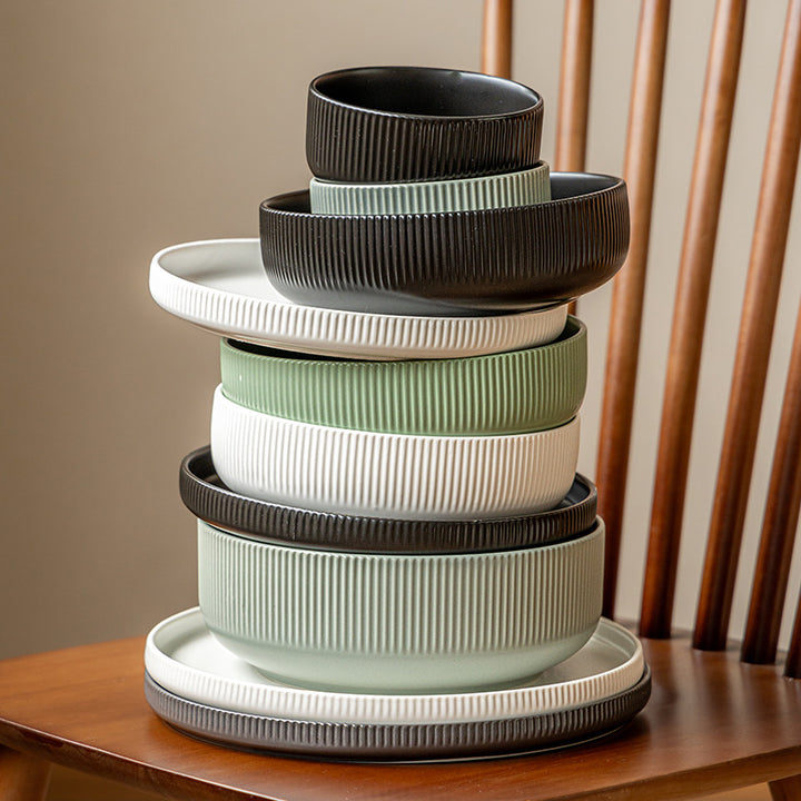 Ceramic dining set, Japanese style, various sizes